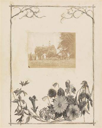 (LLEWELYN FAMILY) Group of 3 leaves with original photographs by a member of the Llewelyn family